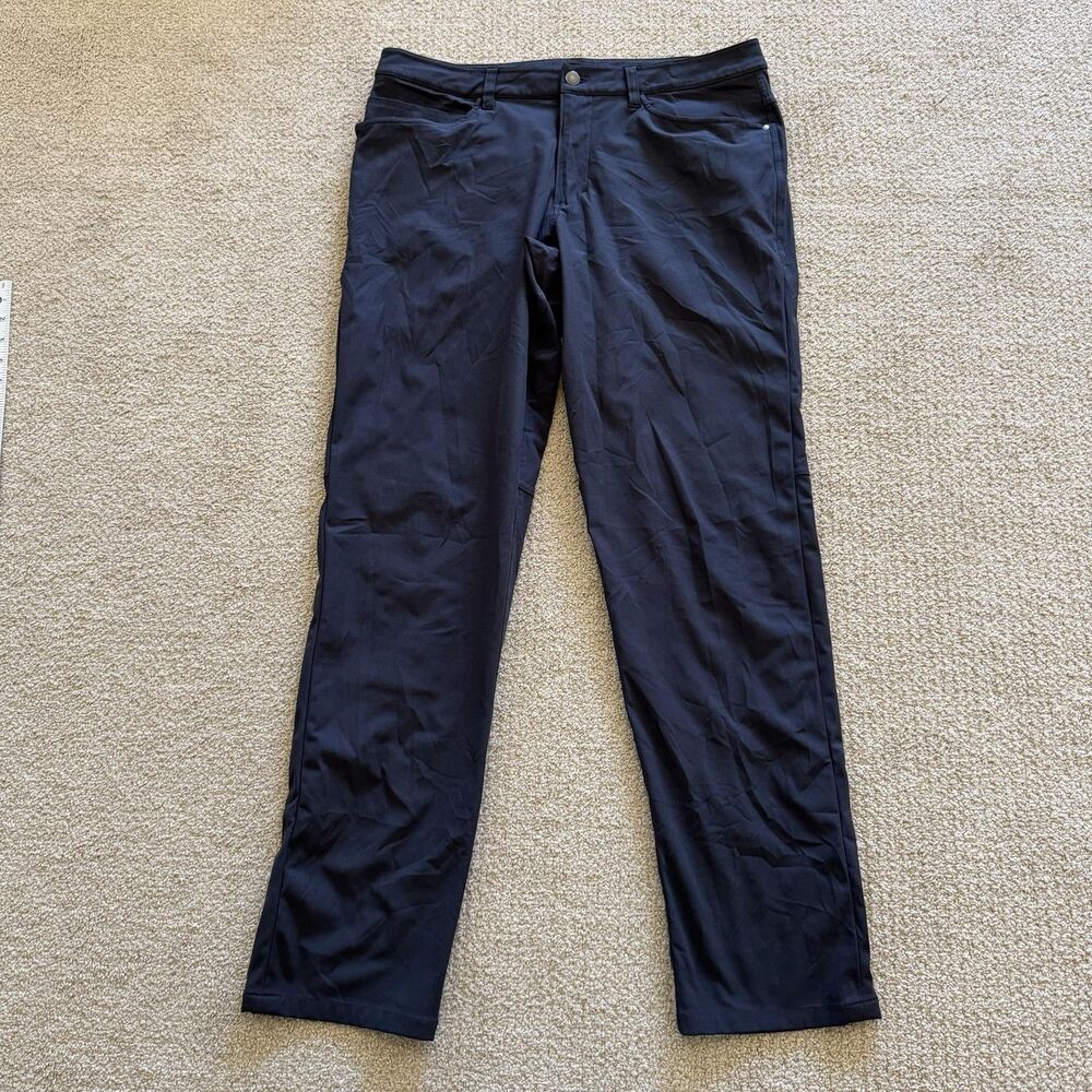 Lululemon Pants Mens 35x34 Blue Chino Regular Fit Straight 5 Pocket Casual